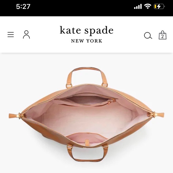 Kate Spade RACING STRIPE FAYE LARGE WEEKENDER - Picture 9 of 12